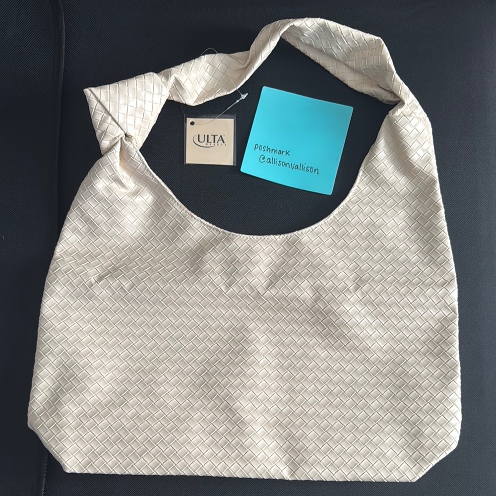 Ulta Beauty Beige Textured Shoulder Bag